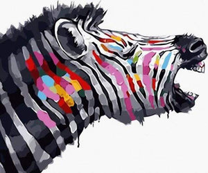 paint by numbers | Zebra with Colors | animals easy zebras | FiguredArt